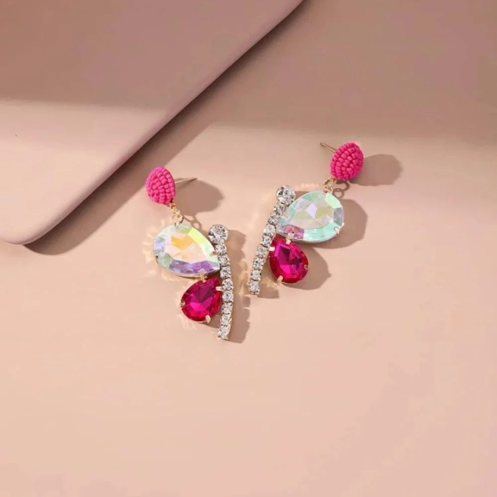 Glamorous Gemstone Drop Earrings - Picture 4 of 6